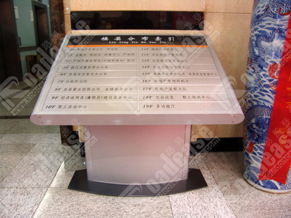 安庆市房产局-交通局斜面落地牌5350标识标牌图片